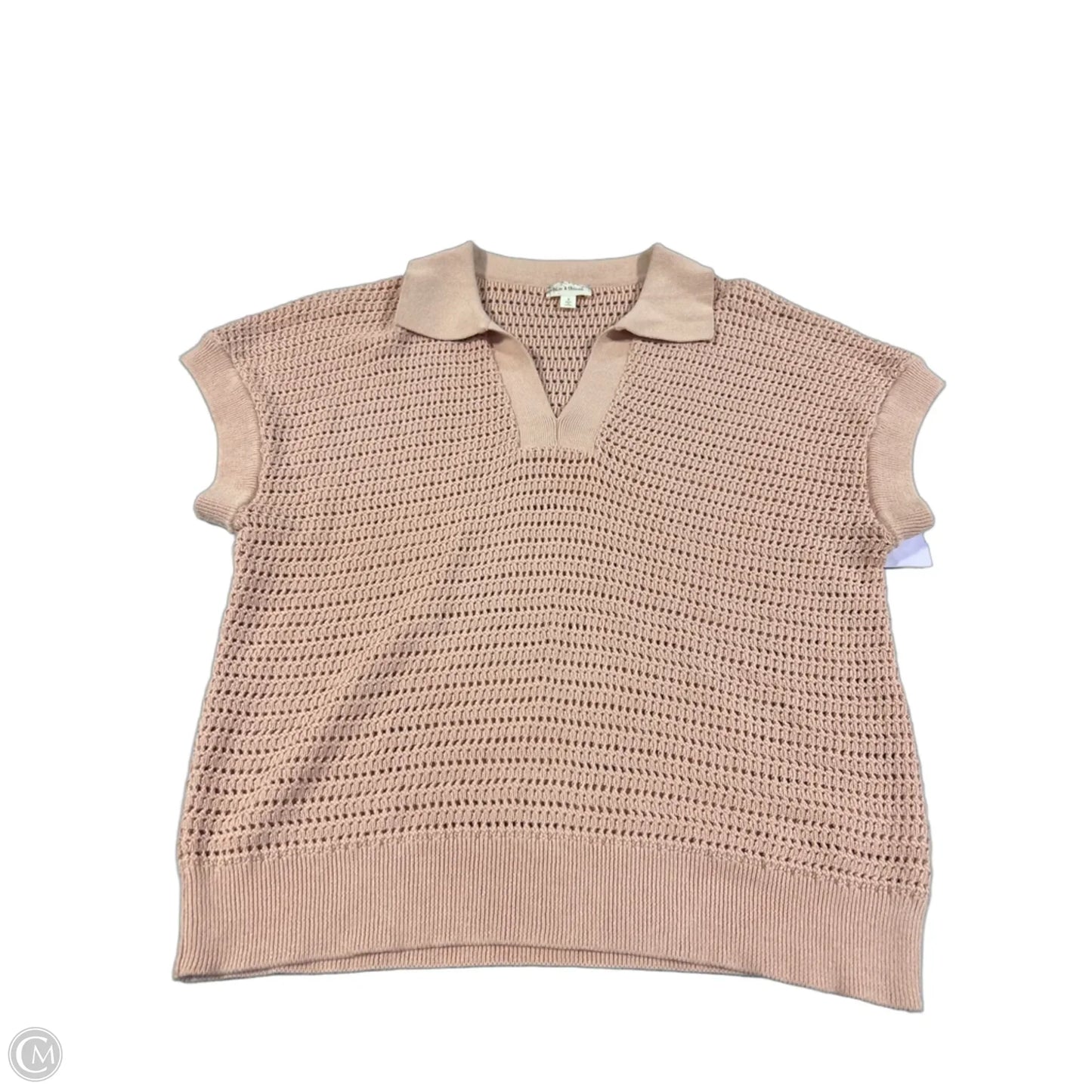 Sweater Short Sleeve By Hem & Thread In Pink, Size: 2