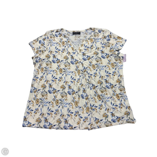 Top Short Sleeve By Lane Bryant In Floral Print, Size: 3x