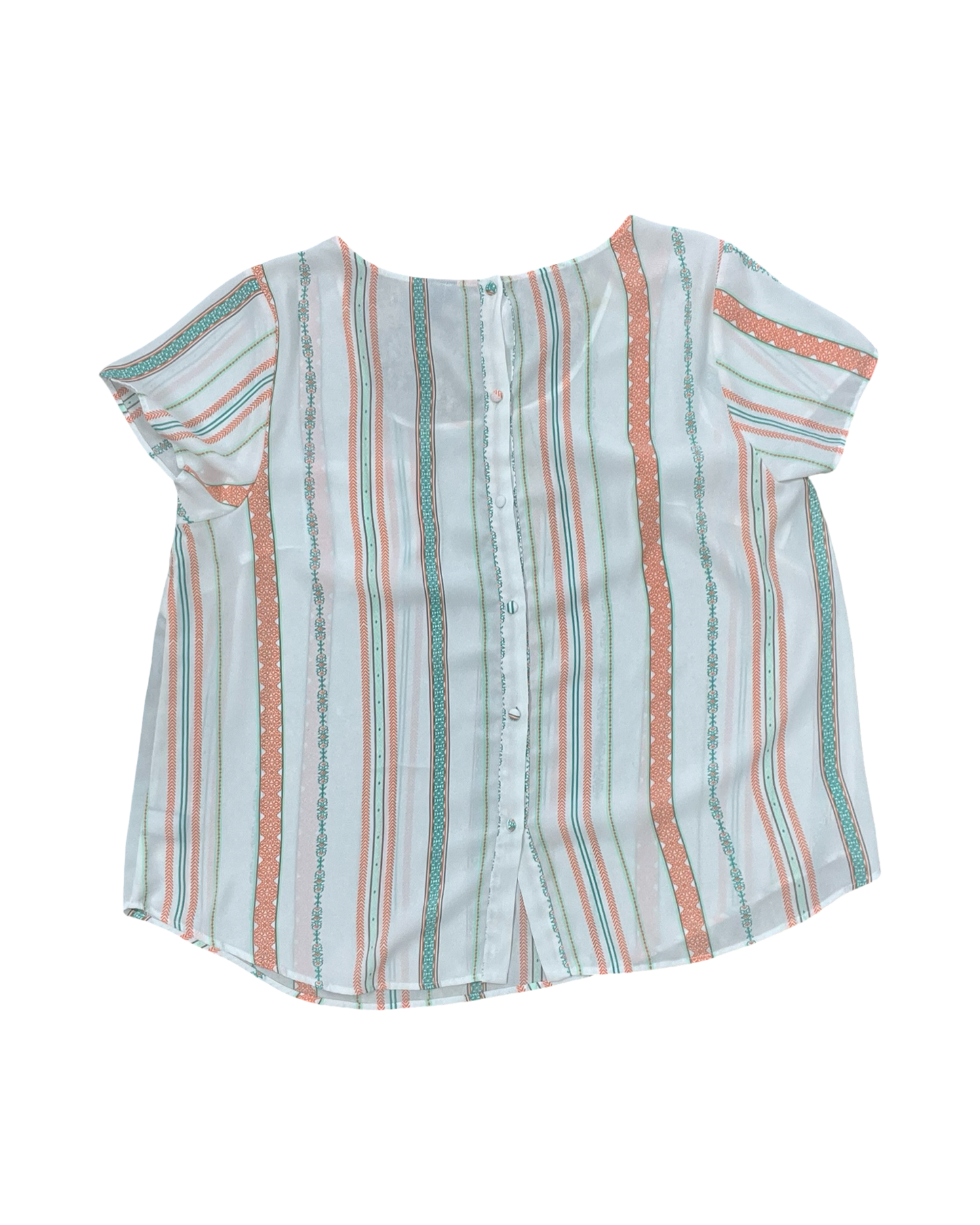 Top Ss By Torrid In Orange & White, Size:2X