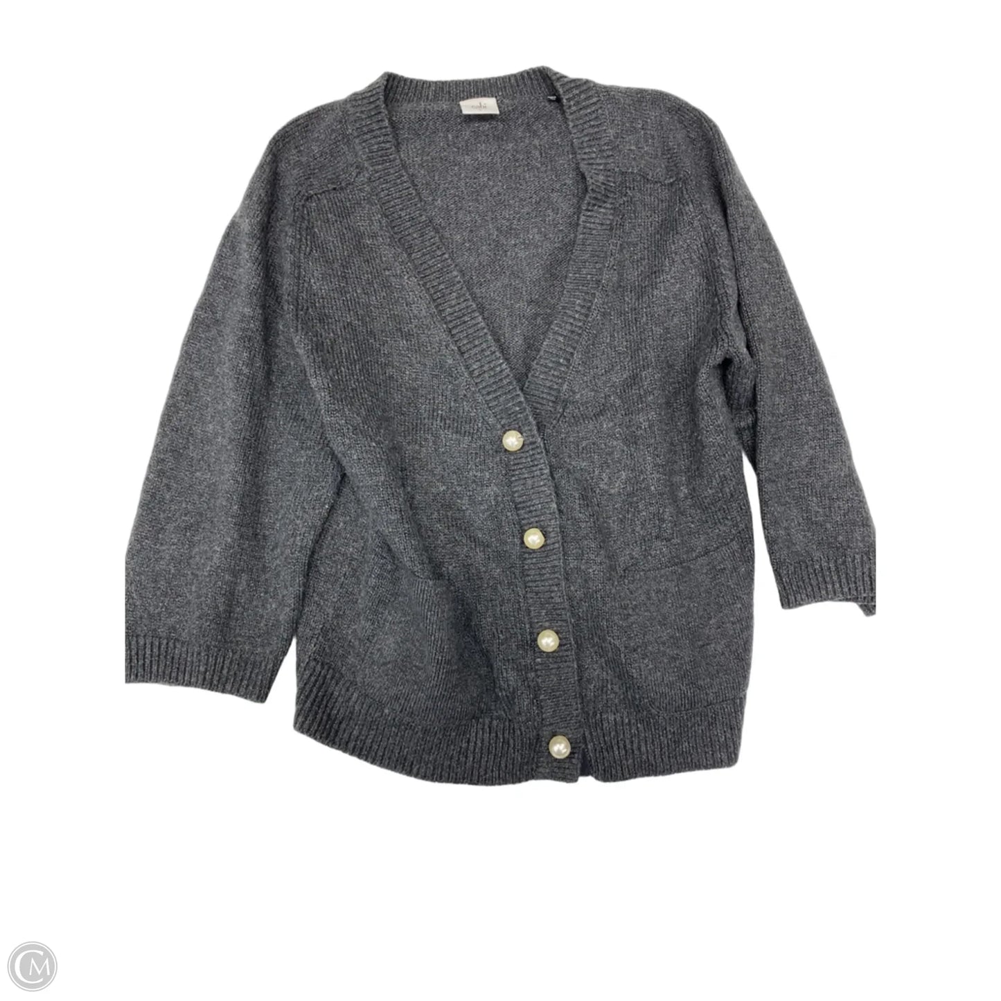 Sweater Cardigan By Cabi In Grey, Size: S