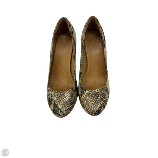 Shoes Heels Wedge By Clarks In Snakeskin Print, Size: 8.5