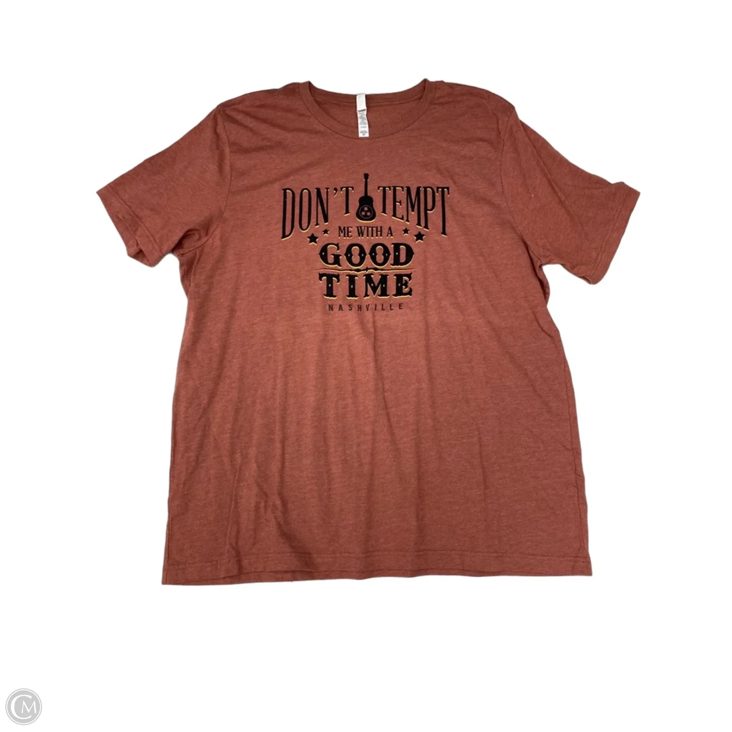 Top Short Sleeve By Bella + Canvas In Red, Size: 2x