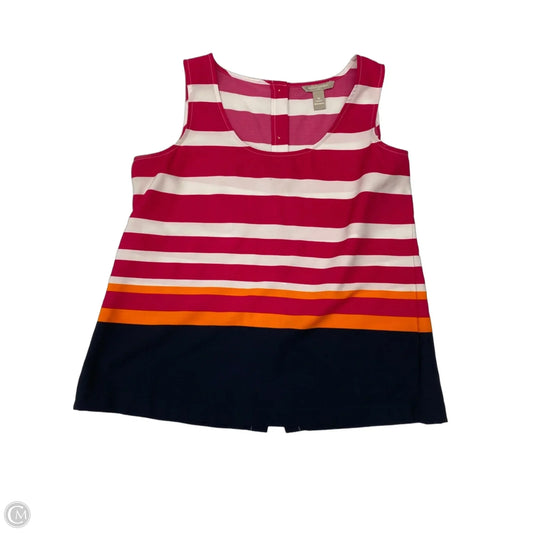 Top Sleeveless By Banana Republic In Striped Pattern, Size: M
