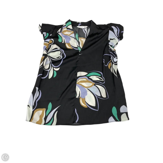Blouse Short Sleeve By Nine West In Floral Print, Size: S