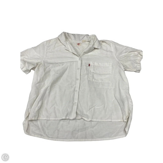 Top Short Sleeve By Levis In Cream, Size: Xl
