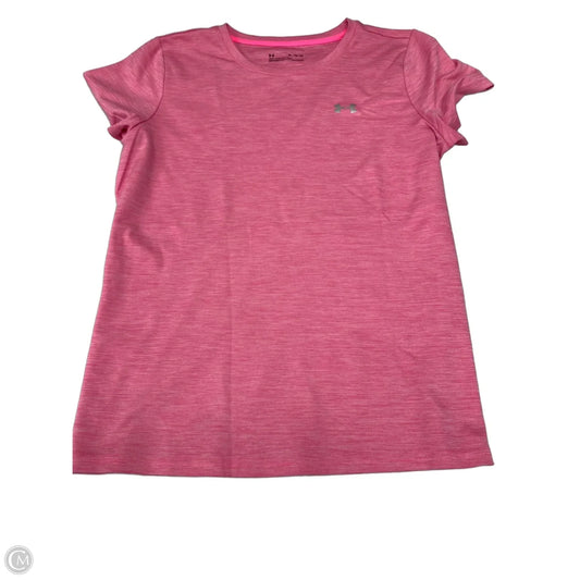 Athletic Top Short Sleeve By Under Armour In Pink, Size: Xl