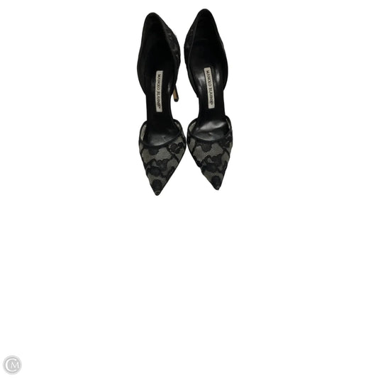 Shoes Luxury Designer By Manolo Blahnik In Black, Size: 7