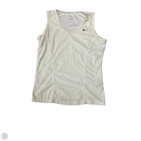 Athletic Tank Top By Nike In Cream, Size: S