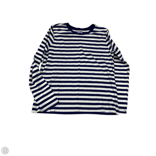 Top Long Sleeve Basic By Lands End In Striped Pattern, Size: Xs