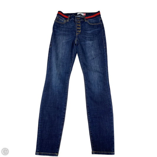 Jeans Skinny By Cabi In Blue Denim, Size: 6