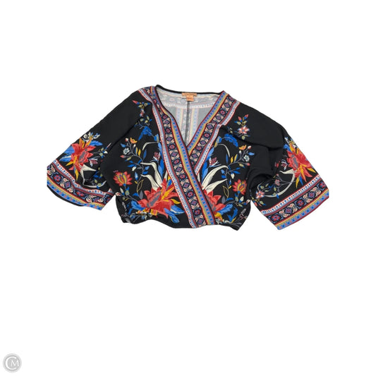 Top Long Sleeve By Flying Tomato In Floral Print, Size: M
