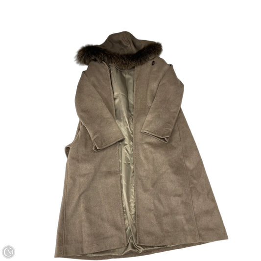 Coat Wool By Ellen Tracy In Brown, Size: L