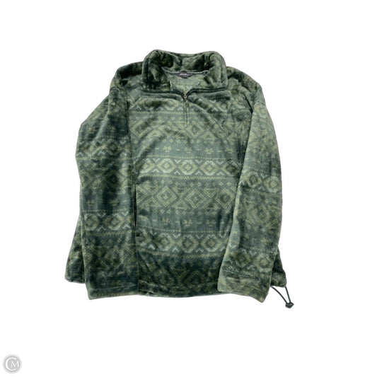Jacket Fleece By Eddie Bauer In Green, Size: L