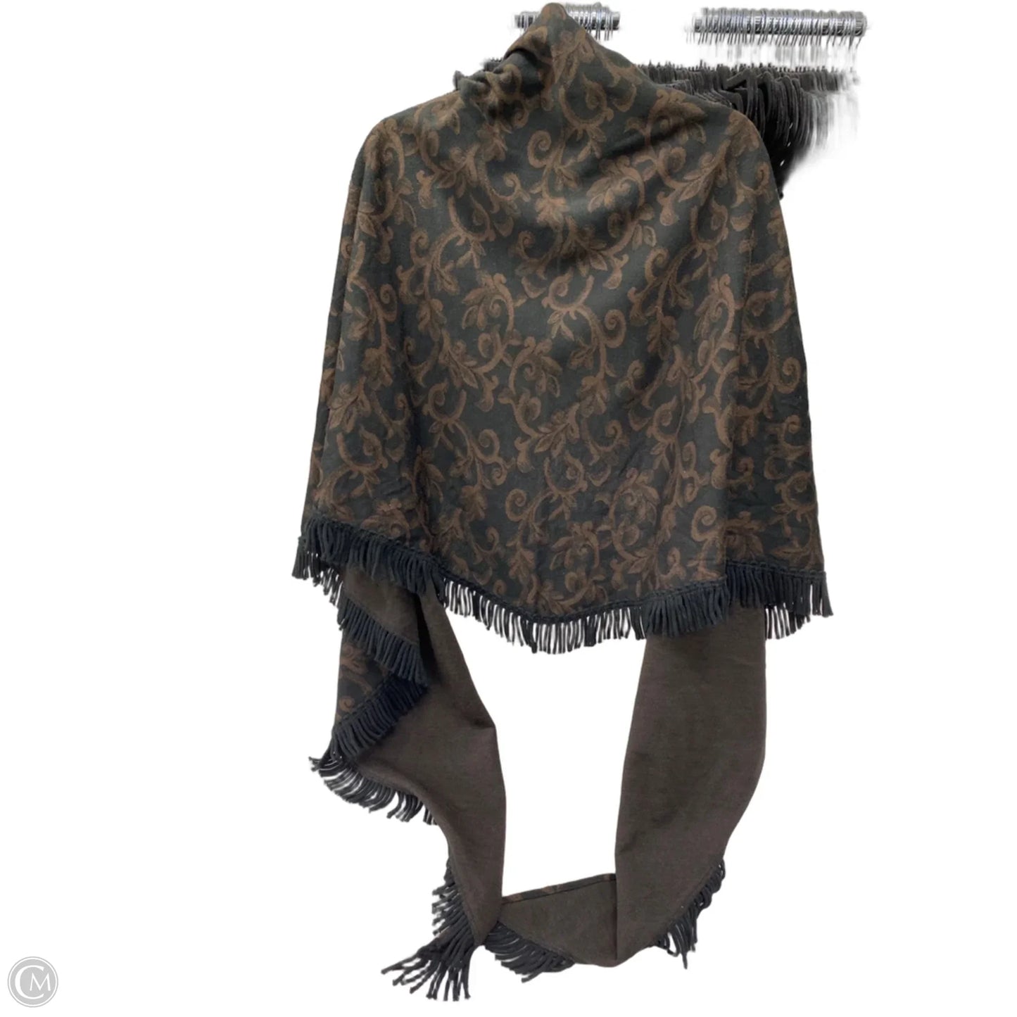 Shawl By Clothes Mentor In Black & Brown, Size: Osfm