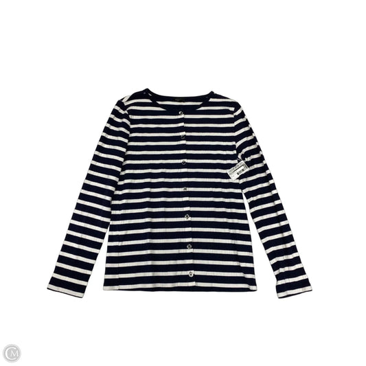 Cardigan By Talbots In Striped Pattern, Size: M