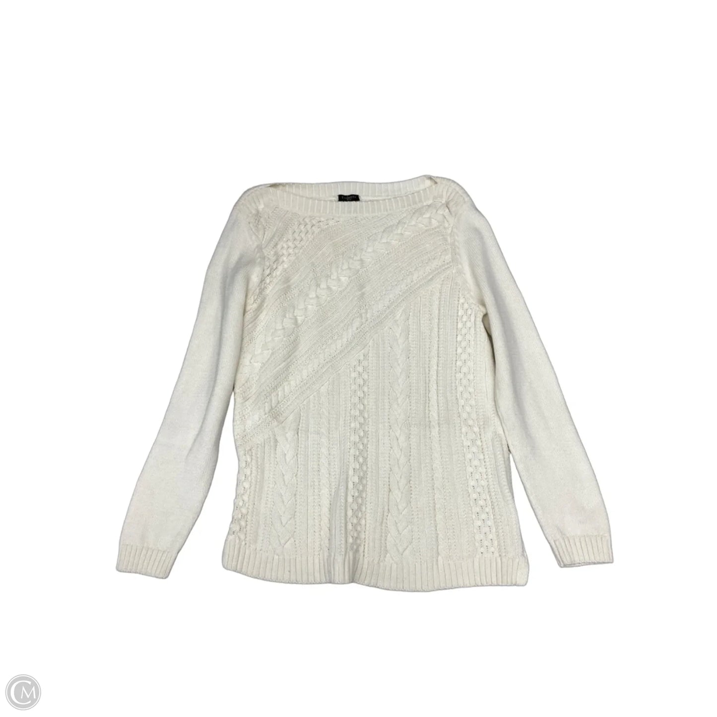 Sweater By Talbots In Ivory, Size: Lp