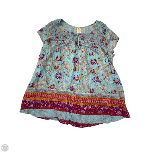 Top Short Sleeve By Faded Glory In Multi-colored, Size: 3x