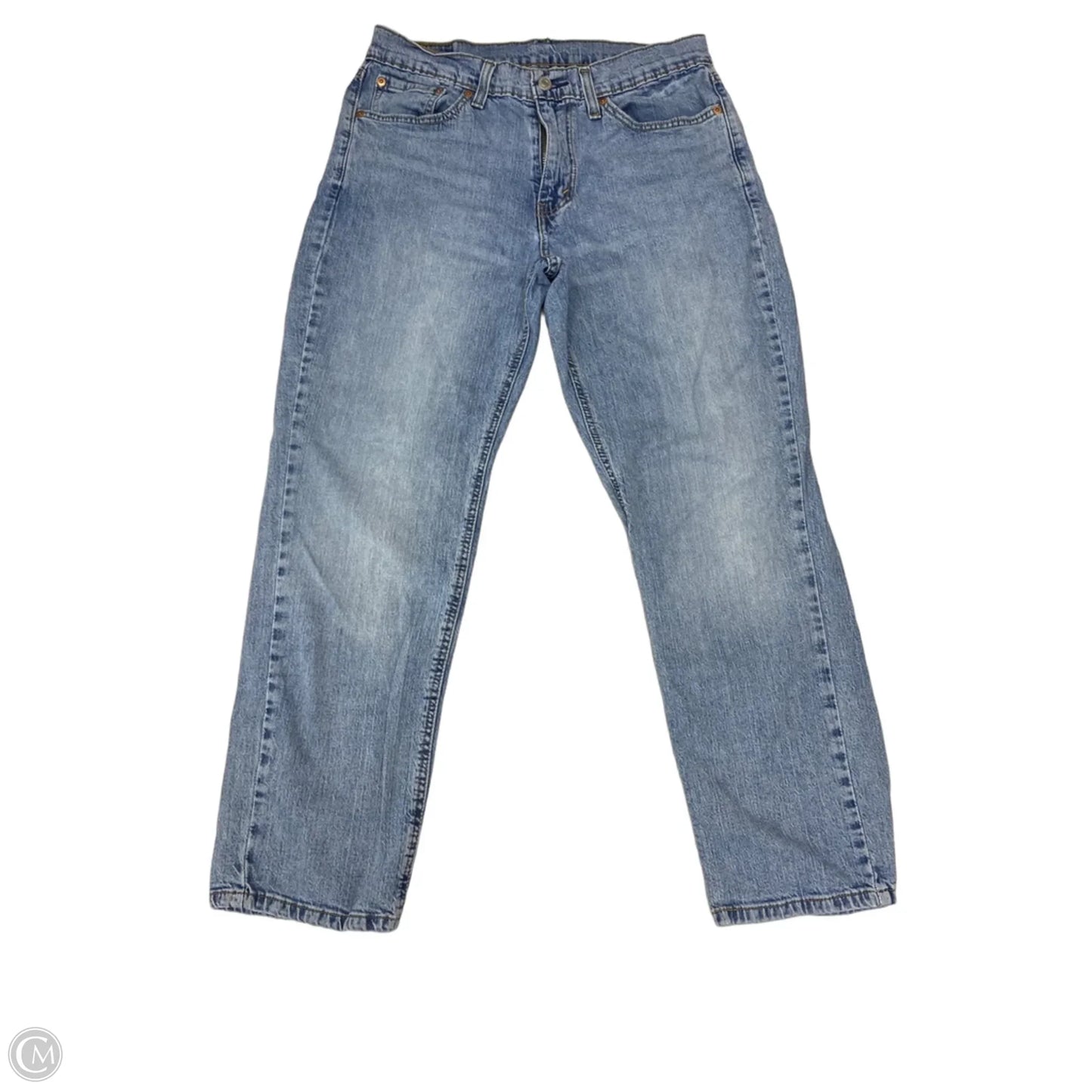 Jeans Straight By Levis In Blue Denim, Size: 16