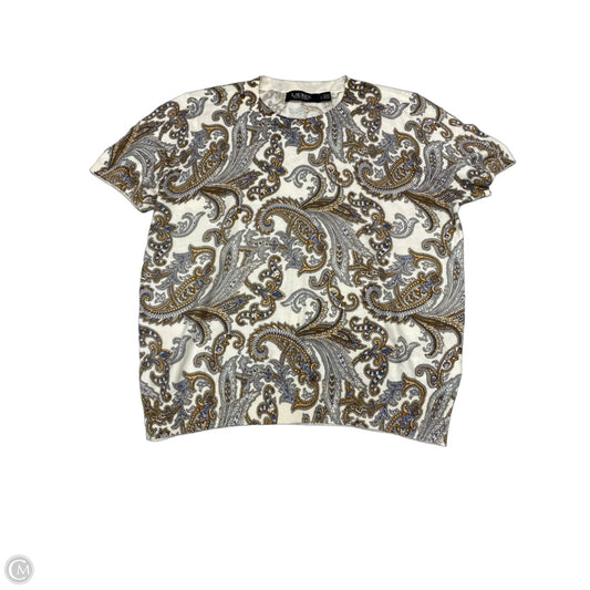 Top Short Sleeve By Lauren By Ralph Lauren In Paisley Print, Size: L