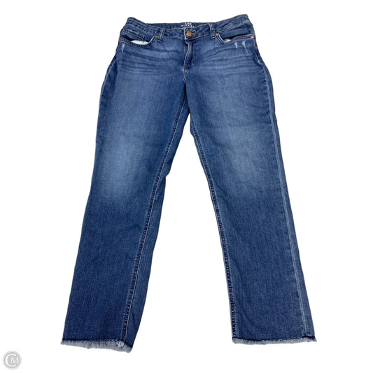 Jeans Skinny By Lee In Blue Denim, Size: 12