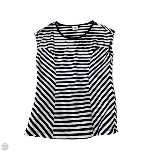 Top Short Sleeve By Cabi In Striped Pattern, Size: Xs