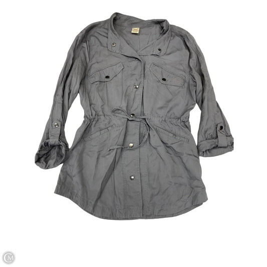 Jacket Shirt By Faded Glory In Grey, Size: L