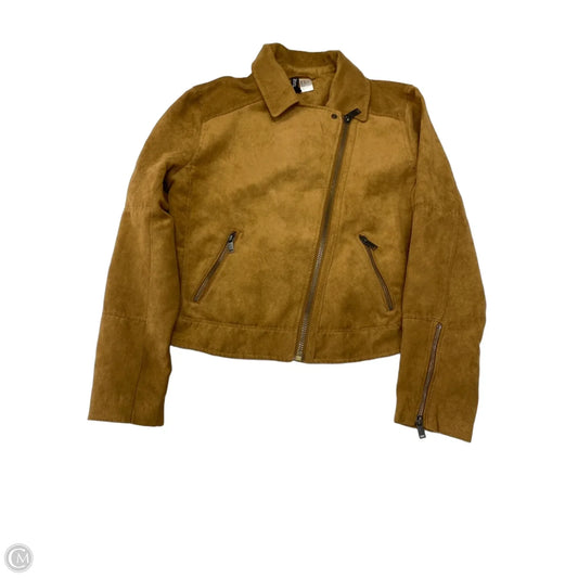 Jacket Moto By Divided In Brown, Size: M