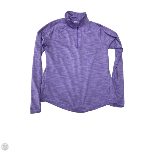 Athletic Top Long Sleeve Collar By Dsg Outerwear In Purple, Size: S