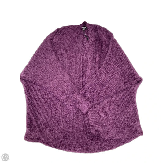 Sweater Cardigan By Express In Purple, Size: Xs