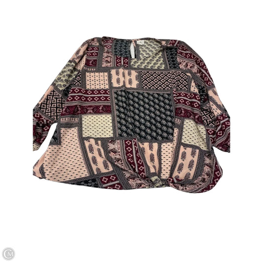 Blouse Long Sleeve By Dressbarn In Multi-colored, Size: 2x