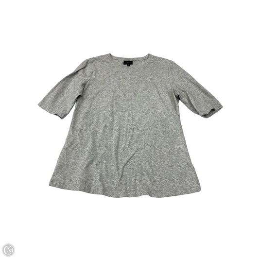 Top Short Sleeve Basic By Who What Wear In Grey, Size: M