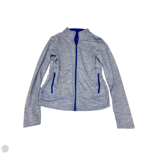Athletic Jacket By Champion In Blue & White, Size: S