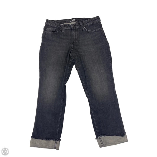 Jeans Skinny By Lee In Black Denim, Size: 10