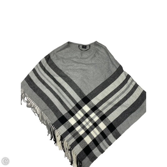 Poncho By Clothes Mentor In Grey, Size: Osfm
