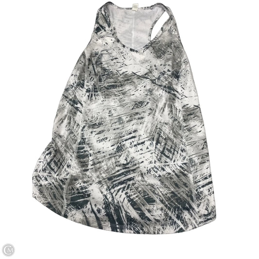 Athletic Tank Top By Fila In Green & White, Size: L