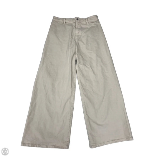 Jeans Wide Leg By Universal Thread In Cream Denim, Size: 8