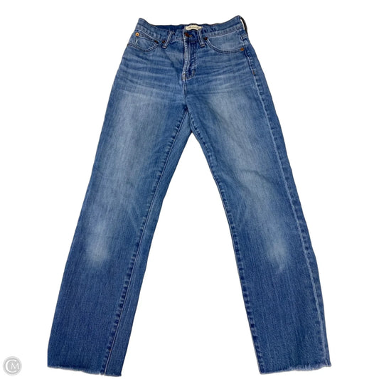 Jeans Straight By Madewell In Blue Denim, Size: 4