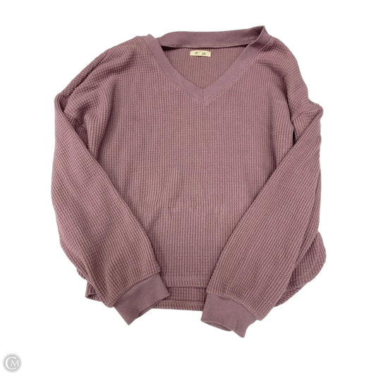 Top Long Sleeve By Madewell In Mauve, Size: M