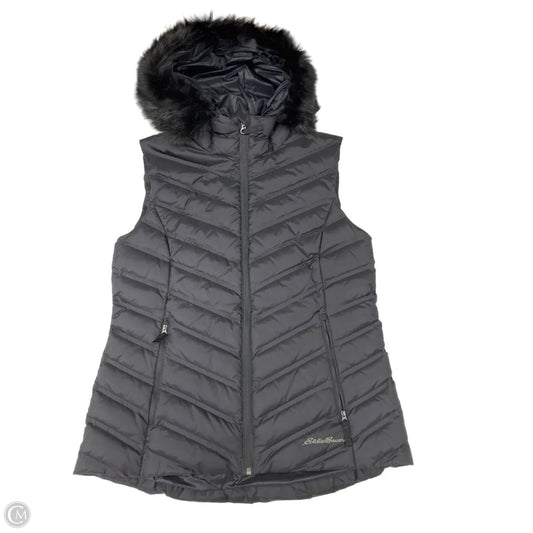 Vest Puffer & Quilted By Eddie Bauer In Black, Size: M