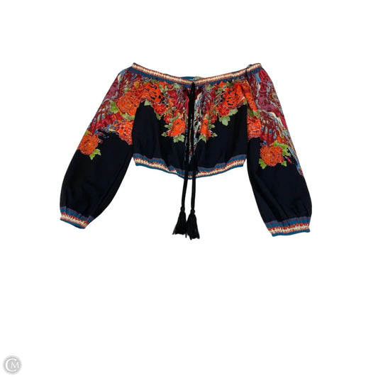 Top Long Sleeve By Flying Tomato In Floral Print, Size: L