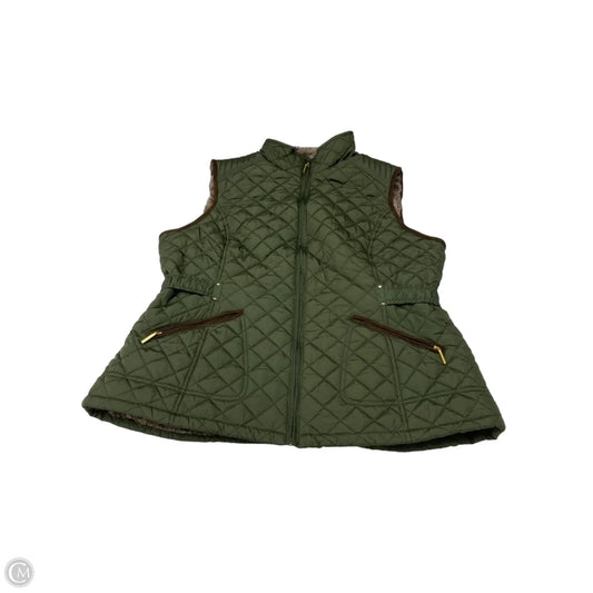 Vest Puffer & Quilted By Weatherproof In Green, Size: Xl