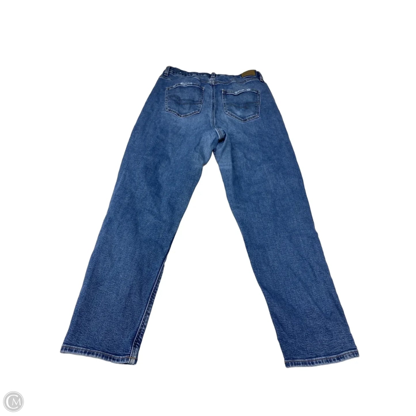 Jeans Straight By American Eagle In Blue Denim, Size: 10