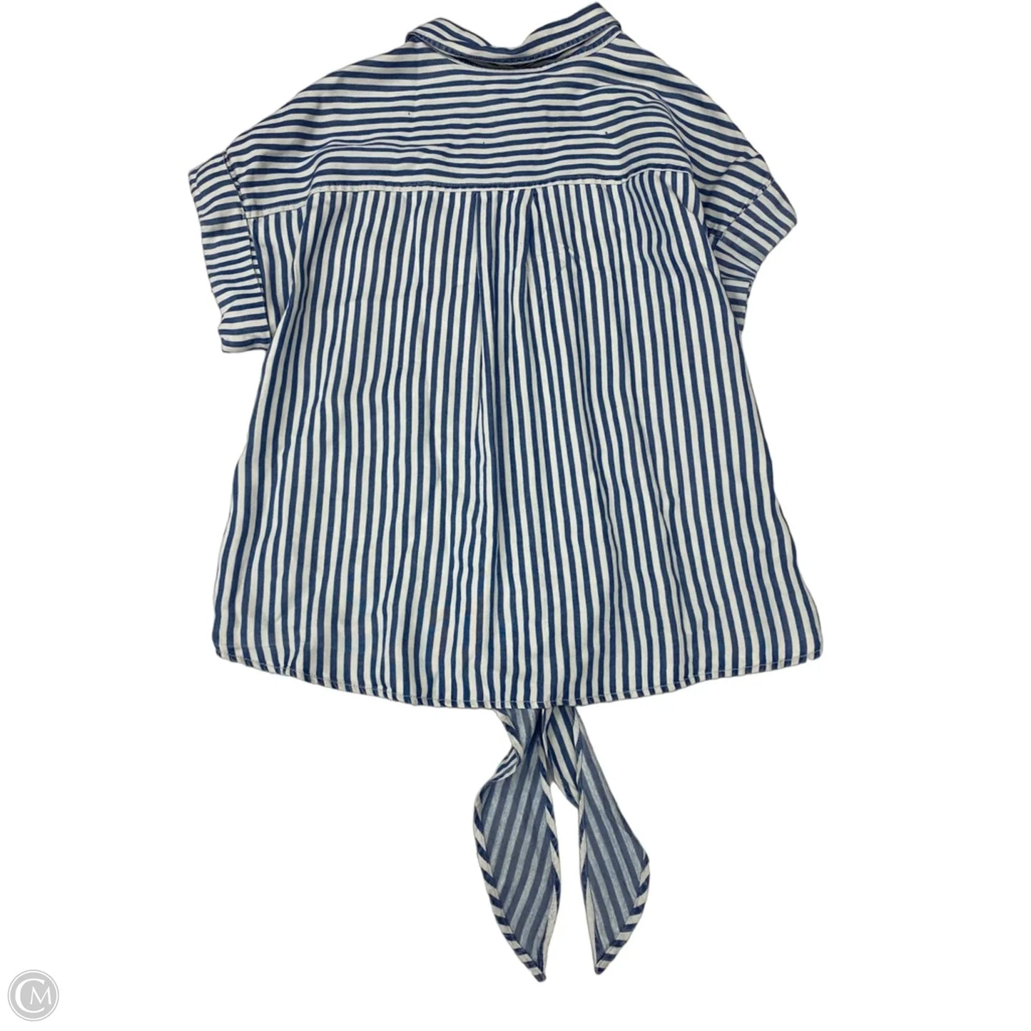 Top Short Sleeve By Velvet Heart In Striped Pattern, Size: L