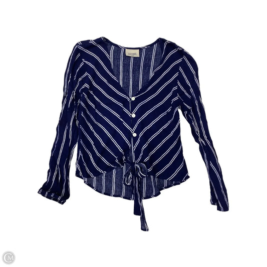 Top Long Sleeve By Clothes Mentor In Striped Pattern, Size: L