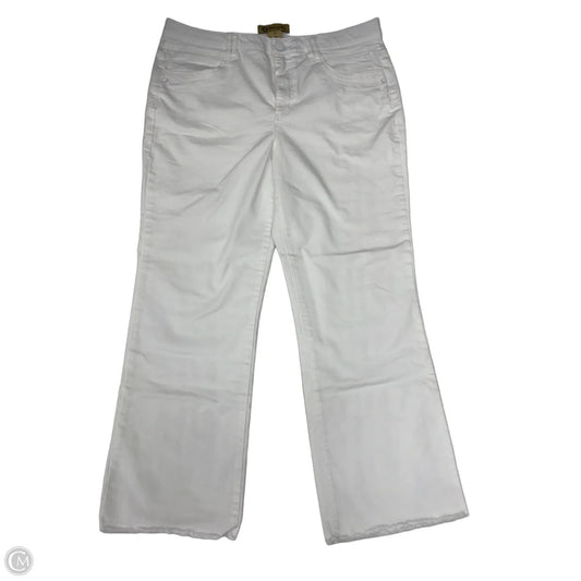 Jeans Wide Leg By Democracy In White, Size: 14