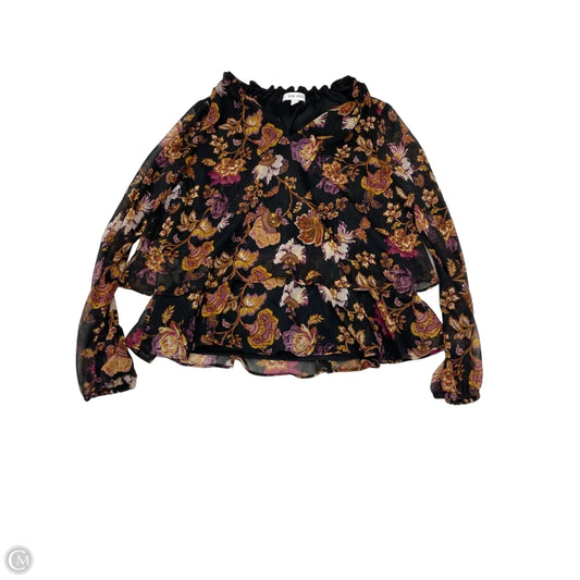 Top Long Sleeve By Nine West In Floral Print, Size: M