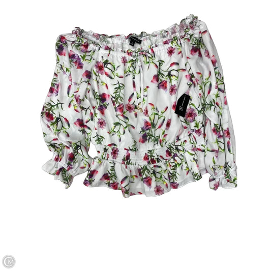 Blouse Long Sleeve By Inc In Floral Print, Size: L