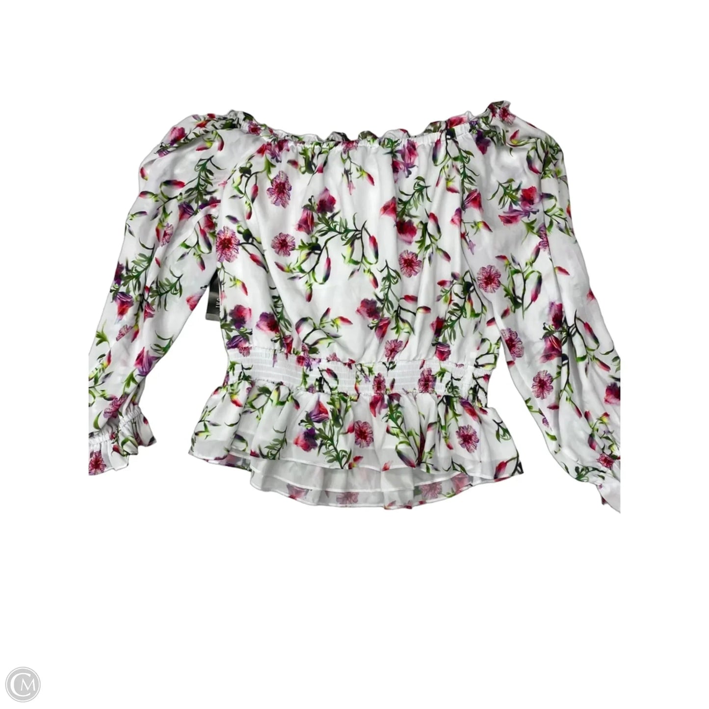 Blouse Long Sleeve By Inc In Floral Print, Size: L