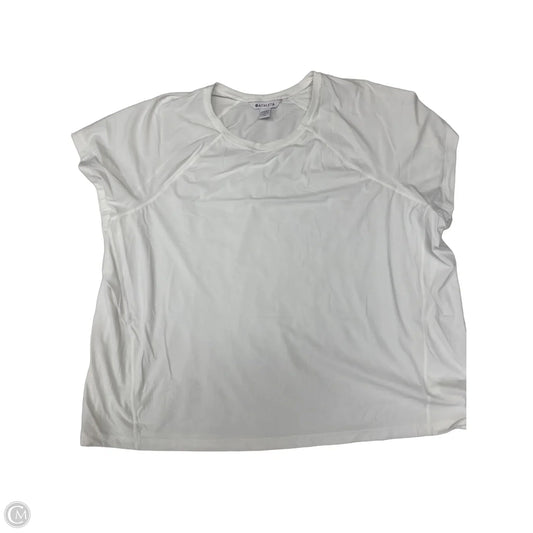 Athletic Top Short Sleeve By Athleta In White, Size: 2x