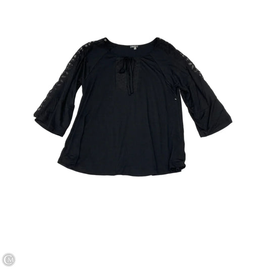 Top Long Sleeve Designer By Neiman Marcus In Black, Size: M